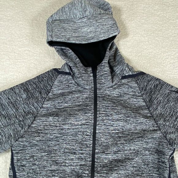 Nike Tech Fleece Cape Hoodie Full Zip Women Size S Gray/Black Sweater Jacket‎ - Picture 2 of 12